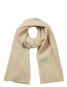 Slfmaline Lano Knit Scarf Noos Accessories Scarves Winter Scarves Beig...
