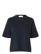 Slfmaline-Liliana 2/4 Knit O-Neck Noos Tops Knitwear Jumpers Black Sel...