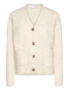 Slfana Ls Knit Cardigan Noos Tops Knitwear Cardigans Cream Selected