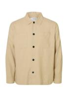 Slh-Brody Sun Overshirt Ls Noos Tops Overshirts Beige Selected