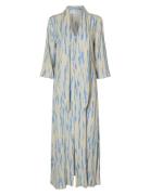 Slfbaela 3/4 Aop Ankle Dress B Knælang Kjole Blue Selected