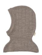 Merino Rib Knitted Balaclava Accessories Headwear Balaclava Brown Cope...
