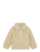 Teddy Jacket Outerwear Fleece Outerwear Fleece Jackets Cream Daily 7