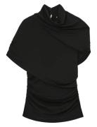 Zuri Tops T-shirts & Tops Short-sleeved Black Reiss