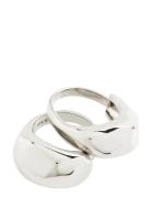 Harrison Rings, 2-In-1 Set, Silver-Plated Ring Smykker Silver Pilgrim