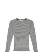 2X2 Cotton Stripe Tuba Tee Ls Tops T-shirts & Tops Long-sleeved White ...
