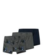 Nmmtights 3P Dark Grey Mel Skull Noos Night & Underwear Underwear Unde...