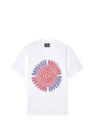 Cotton Jersey Spiral Frode Tee Tops T-Kortærmet Skjorte White Mads Nør...