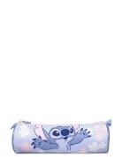Stitch, Rund Penalhus, 22 X 7 Cm Accessories Bags Pencil Cases Blue Li...