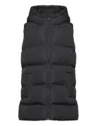 Quilted Gilet With Hood Foret Vest Black Mango