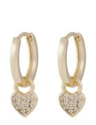 Lovely Ring Pendant Crystal Heart Ear Accessories Jewellery Earrings H...