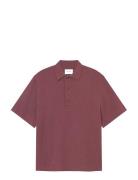 Wwkim Polo 25194 Tops Knitwear Short Sleeve Knitted Polos Red WOOD WOO...