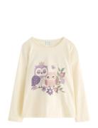 Långärmad Topp Tops T-shirts Long-sleeved T-Skjorte Cream Lindex