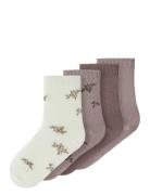 Nmfwak Wo/Bl 4P Sock Sokker Strømper Cream Name It