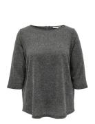 Carmartha 3/4 Top Jrs Tops T-shirts & Tops Long-sleeved Grey ONLY Carm...