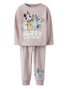 Nmnamu Bluey Ls Nightset Sky Pyjamassæt Pink Name It