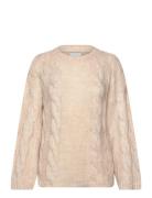 Lyza Knit Tops Knitwear Jumpers Beige Noella