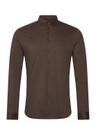 Mmgmarco Jersey Shirt Tops Shirts Casual Brown Mos Mosh Gallery