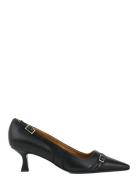 Abbadia Black Calf Shoes Heels Pumps Classic Black ATP Atelier