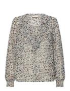 Blouse From Freequent In A Fine Chiffon Material With Print And A Subt...