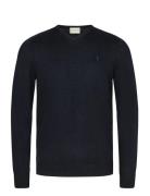 Bs Uranus Regular Fit Knitwear Tops Knitwear Round Necks Navy Bruun & ...