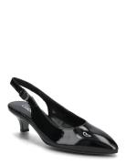 Slingback Shoes Sling Backs Heeled Slingbacks Black Gabor