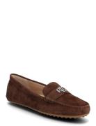 Barnsbury Suede Loafer Loafers Flade Sko Brown Lauren Ralph Lauren