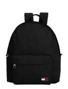 Tjm Ess Daily Dome Backpack Rygsæk Taske Black Tommy Hilfiger