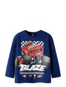 Nmmaman Blaze Ls Nreg Top Vde Tops T-shirts Long-sleeved T-Skjorte Nav...