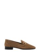 Suede Moccasins With Buckle Shoes Flat Loafers Beige Mango