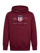 Reg Archive Shield Hoodie Tops Sweatshirts & Hoodies Hoodies Purple GA...