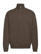 Durty244 Tops Knitwear Half Zip Jumpers Brown HUGO