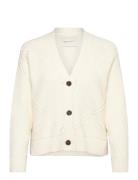 Texture Knit Cardigan Tops Knitwear Cardigans Cream GANT