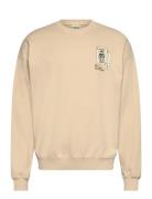 Sdrami Tops Sweatshirts & Hoodies Sweatshirts Cream Solid