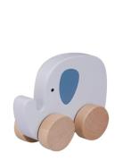 Wooden Elephant On Wheel Toys Playsets & Action Figures Wooden Figures...