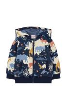 Fleece Jacket Printed Tops Sweatshirts & Hoodies Hoodies Multi/pattern...