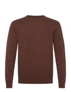 Valter Roundneck Designers Knitwear Round Necks Brown Oscar Jacobson