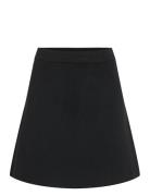 Visway Short A-Line Knit Skirt Skirts Short Skirts Black Vila