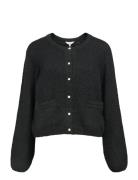 Objsaggia Re L/S Knit Cardigan Noos Tops Knitwear Cardigans Black Obje...
