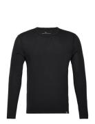 Men's Merino Long Sleeved Shirt Tops T-Langærmet Skjorte Black Danish ...