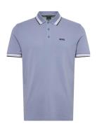 Paddy Sport Polos Short-sleeved Blue BOSS