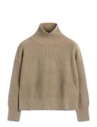 Sage Tops Knitwear Turtleneck Beige Brixtol Textiles