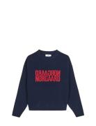 Yota Knit Tilona Sweater Tops Knitwear Jumpers Navy Mads Nørgaard
