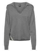Flanola Tops Knitwear Jumpers Grey BOSS