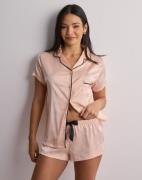 Bluebella - Pink - Abigail Luxury Satin Short Pyjama Set