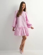 Pieces - Pink - Pcgretchen Ls Short Dress D2D Dmo