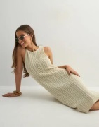 Pieces - Beige - Pcnuka Sl Knit Midi Dress Noos Bc