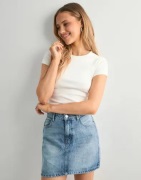 Only - Blå - Onlstella Short Skirt Dnm Azg Noos