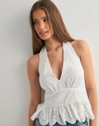 Neo Noir - Hvid - Ribbi Halter Neck Top