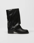 Nelly - Sort - Low Shaft Scrunch Boot